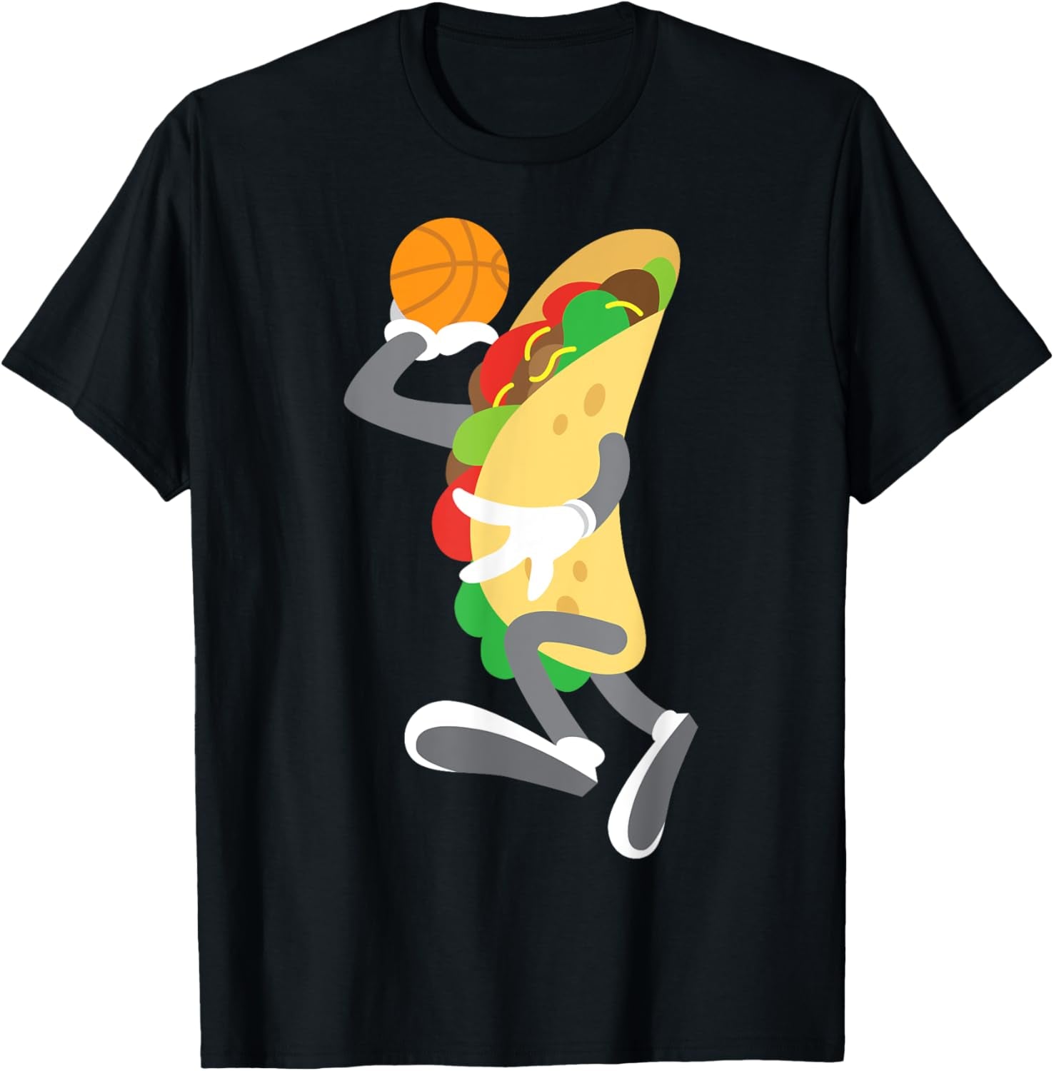 Funny Cinco De Mayo Shirt Taco Basketball Sports Player Boys T-Shirt